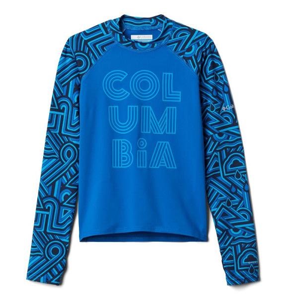 Columbia Sandy Shores Shirts Blue For Girls NZ26970 New Zealand